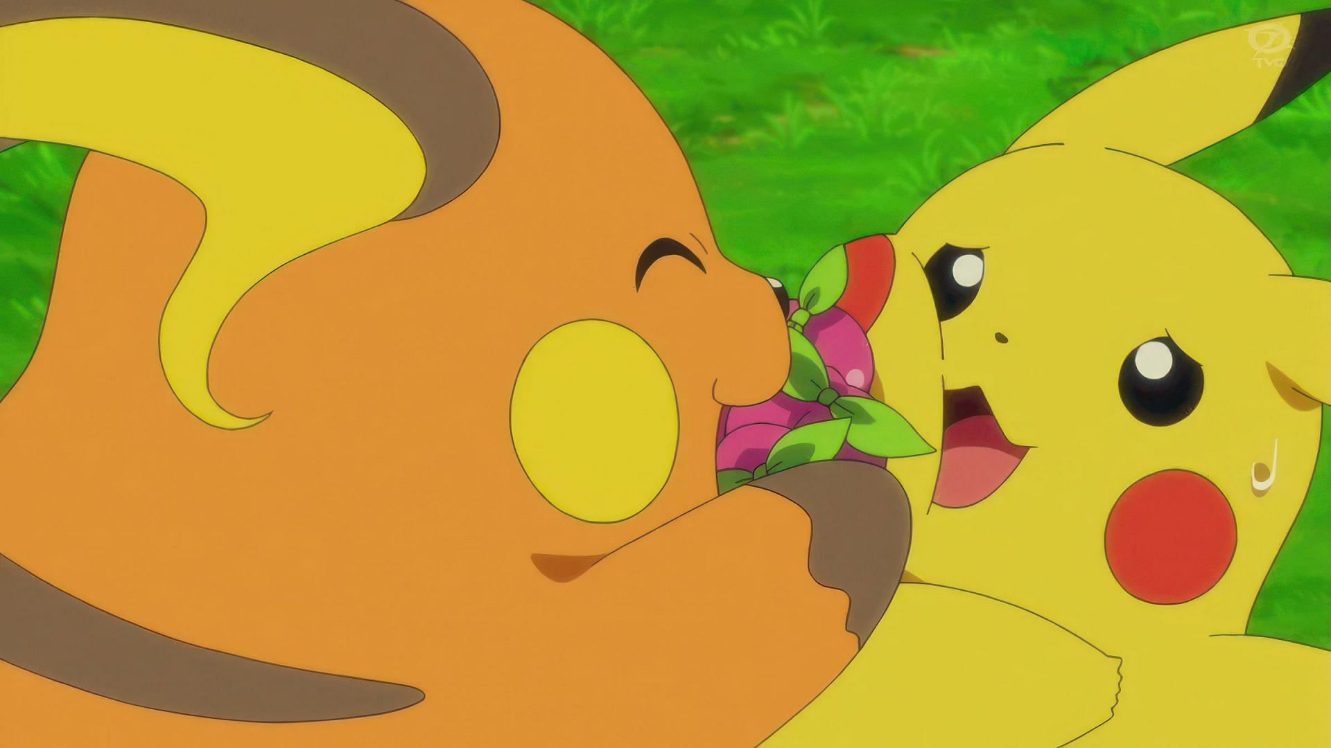 Raichu and Pikachu in the anime (Image via TPC)