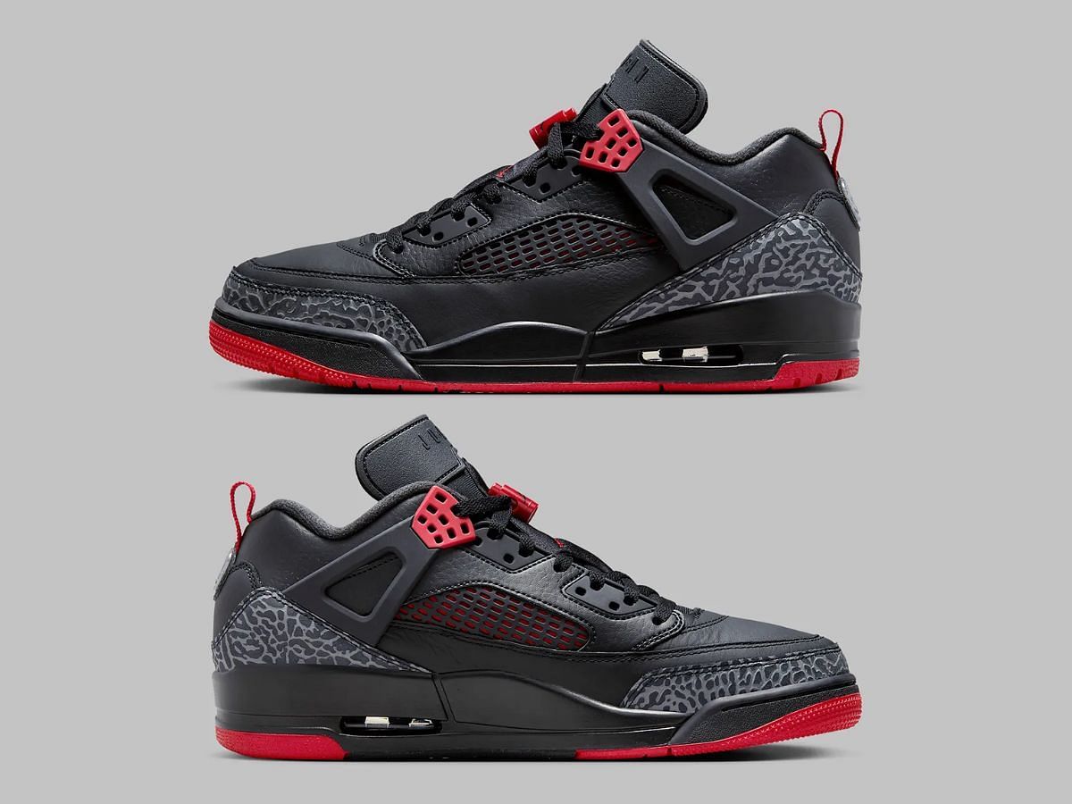 Jordan Spizike Low &ldquo;Bred&rdquo; sneakers (Image via Sneaker News)