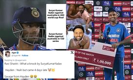 "SKY is TOO overhated! People have made him a scapegoat"- Fans react after Suryakumar Yadav's match-winning 80 (42) in 1st IND vs AUS T20I