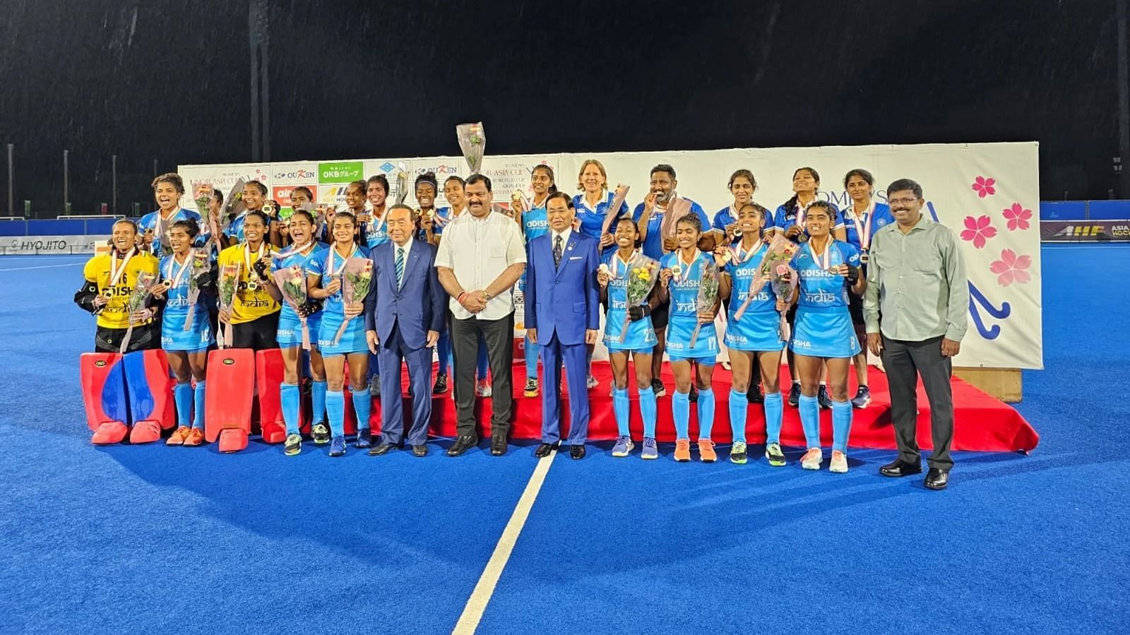 Indian Women&rsquo;s Junior Hockey Team celebrates their Women