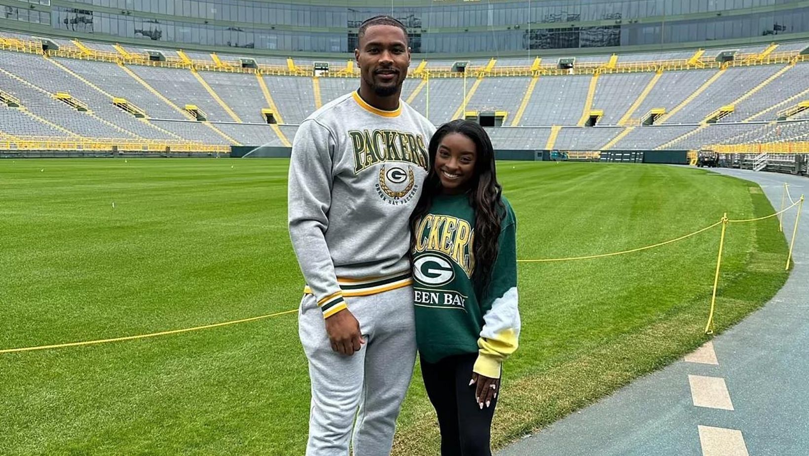 Simone Biles cheered for husband Jonathan Owens after he was named one of  three captains for the GBP