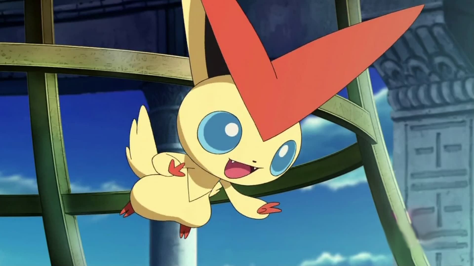 Victini in the anime (Image via The Pokemon Company)