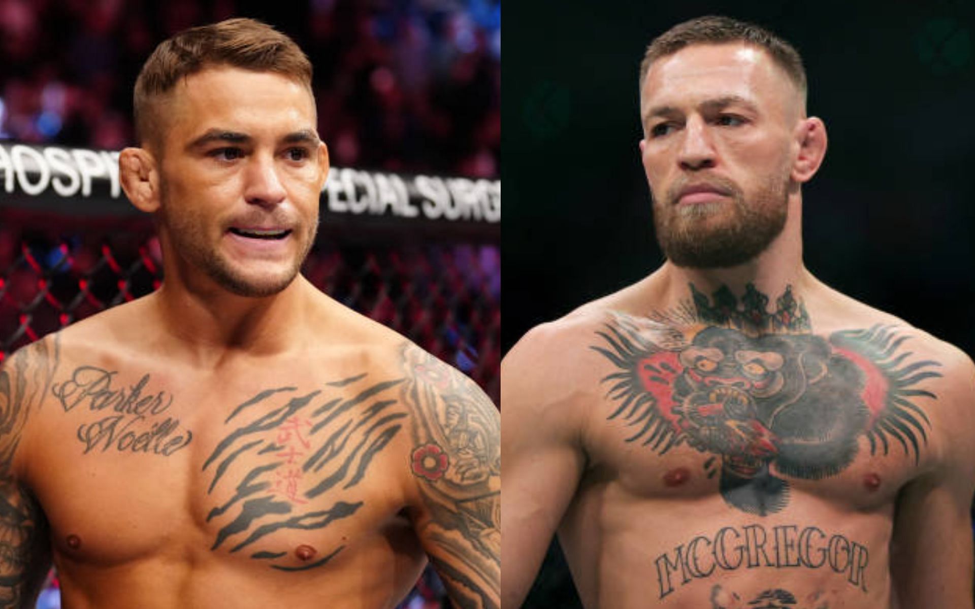 Dustin Poirier (left) and Conor McGregor (right) [Images Courtesy: @GettyImages]