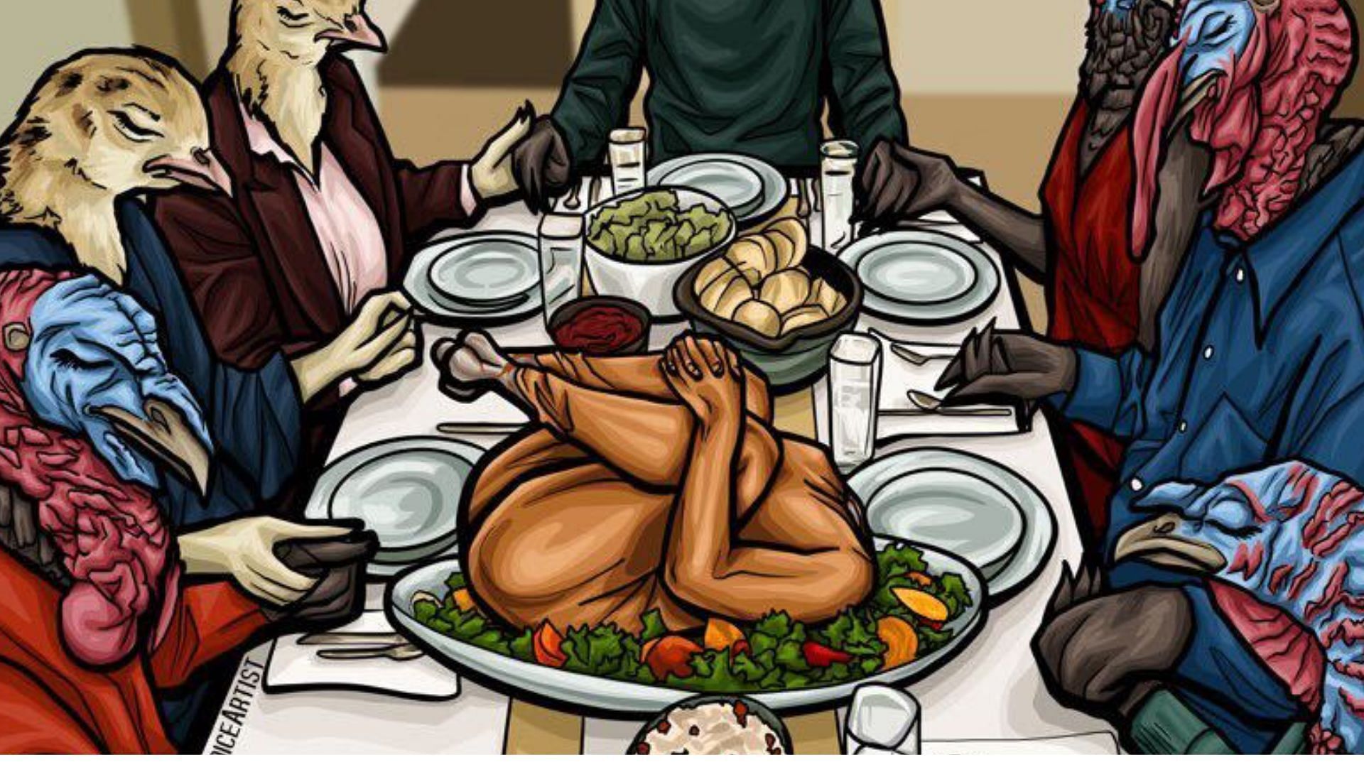 PETA Thanksgiving commercial about turkeys gets trolled online  (Image via snip from X/@peta)