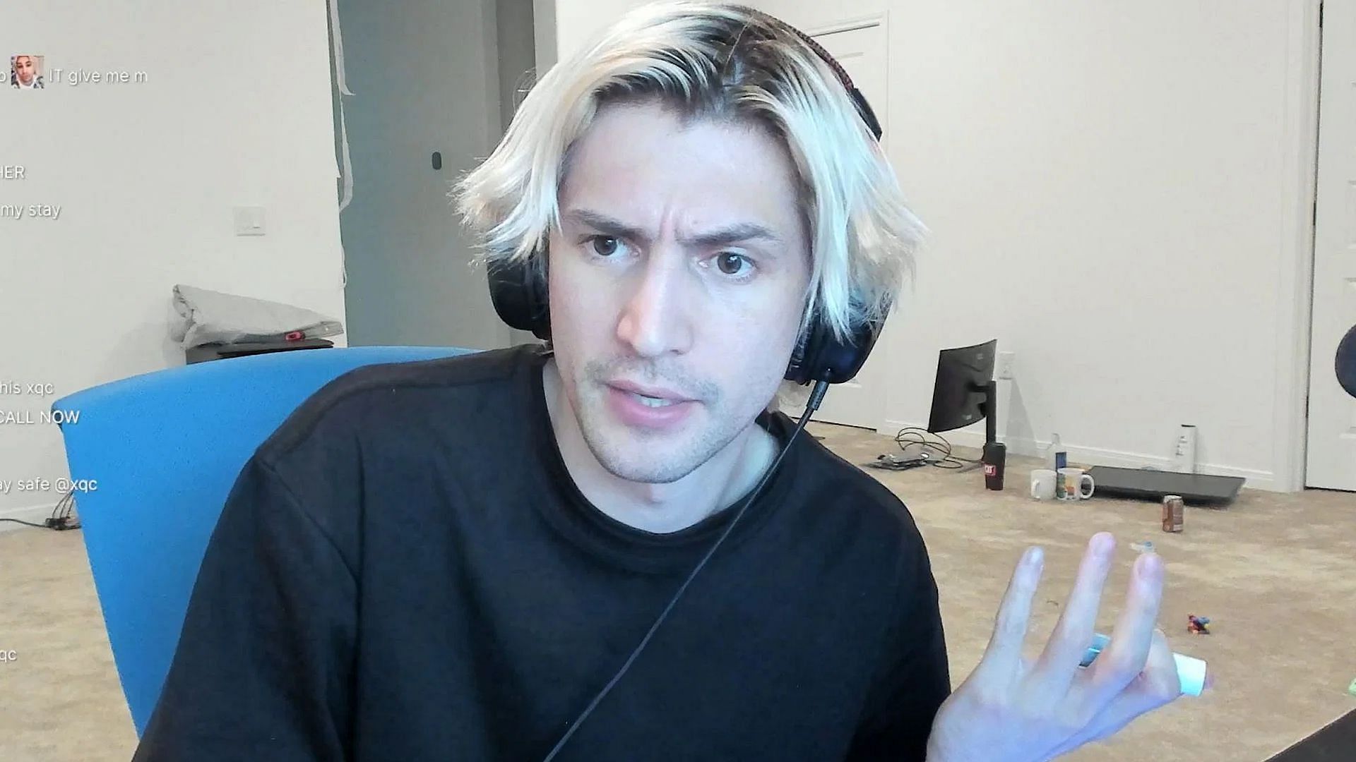 xQc calls out the match UCL officials after watching Real Madrid vs Bayern Munich semi-final ending (Image via xQc/Twitch)