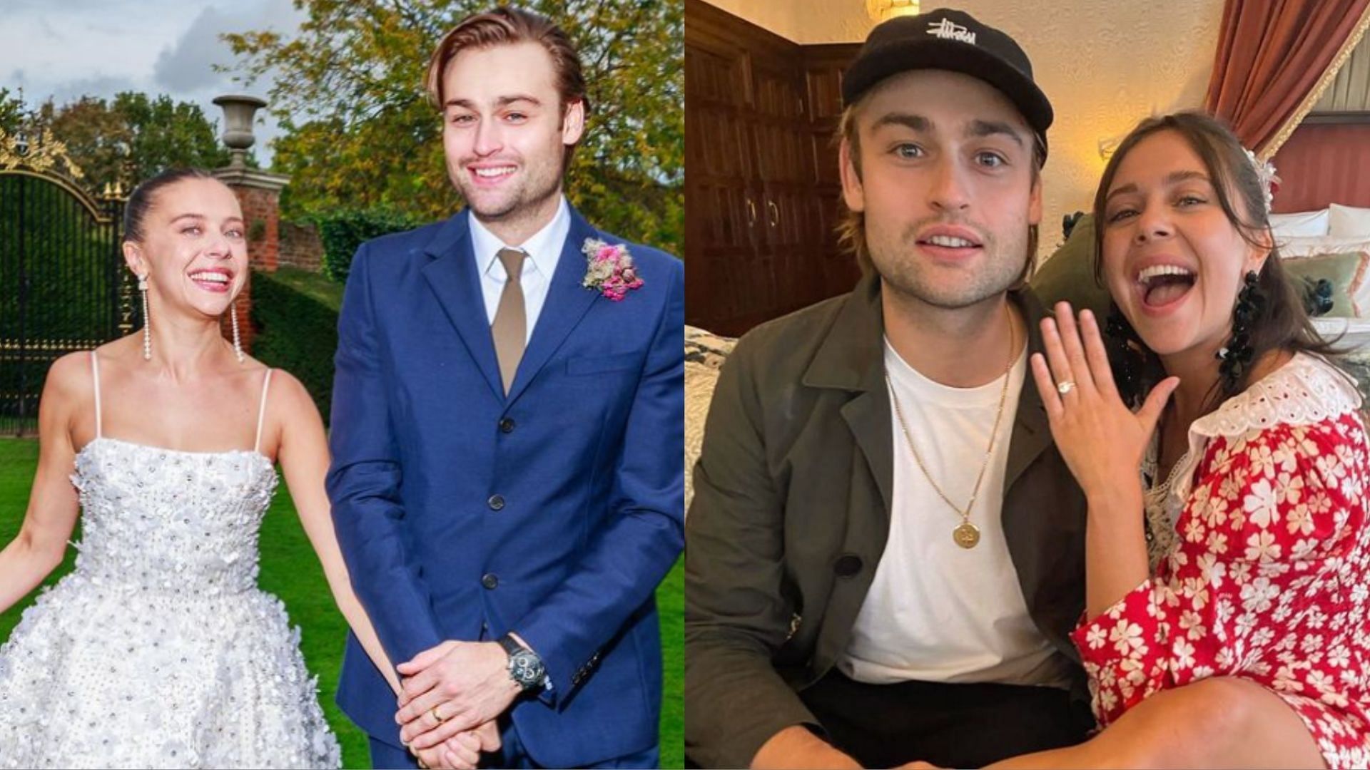 Douglas Booth and longtime partner Bel Powley got married in a &quot;love filled&quot; wedding ceremony in London. (Image via Instagram/@belpowley)