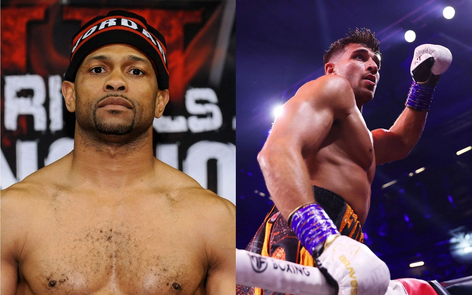 Roy Jones Jr. [L] and Tommy Fury [R].