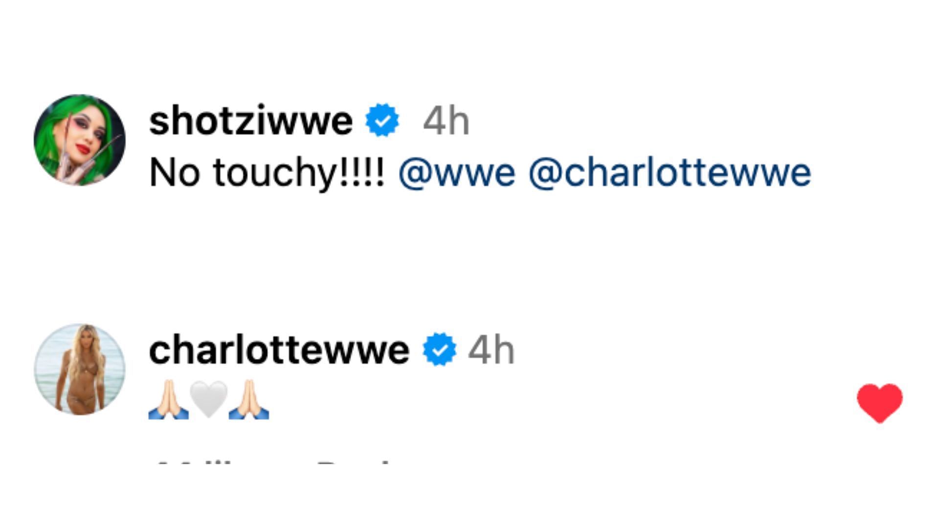 The 14-time Women&#039;s World Champion replied on Shotzi&#039;s post.
