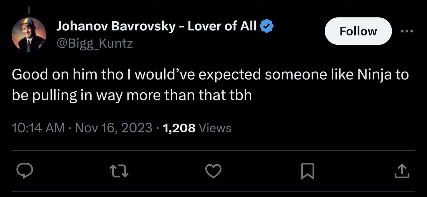 "Lifechanging money made in one stream" Ninja leaking his Twitch