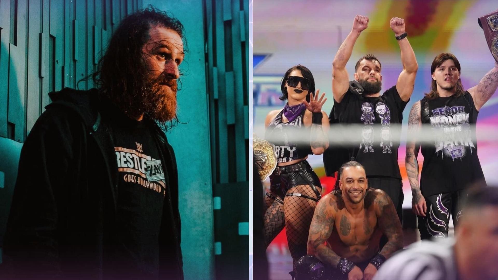 Sami Zayn (left); The Judgment Day (right)