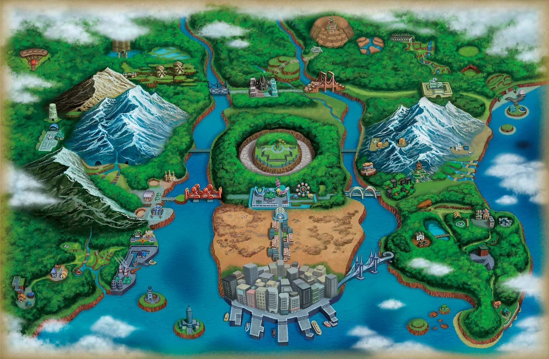 The Unova Region (Image via The Pokemon Company)