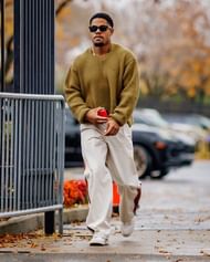 Sterling Shepard of the New York Giants is seen at MetLife Stadium on October 29, 2023 in East Rutherford, New Jersey.