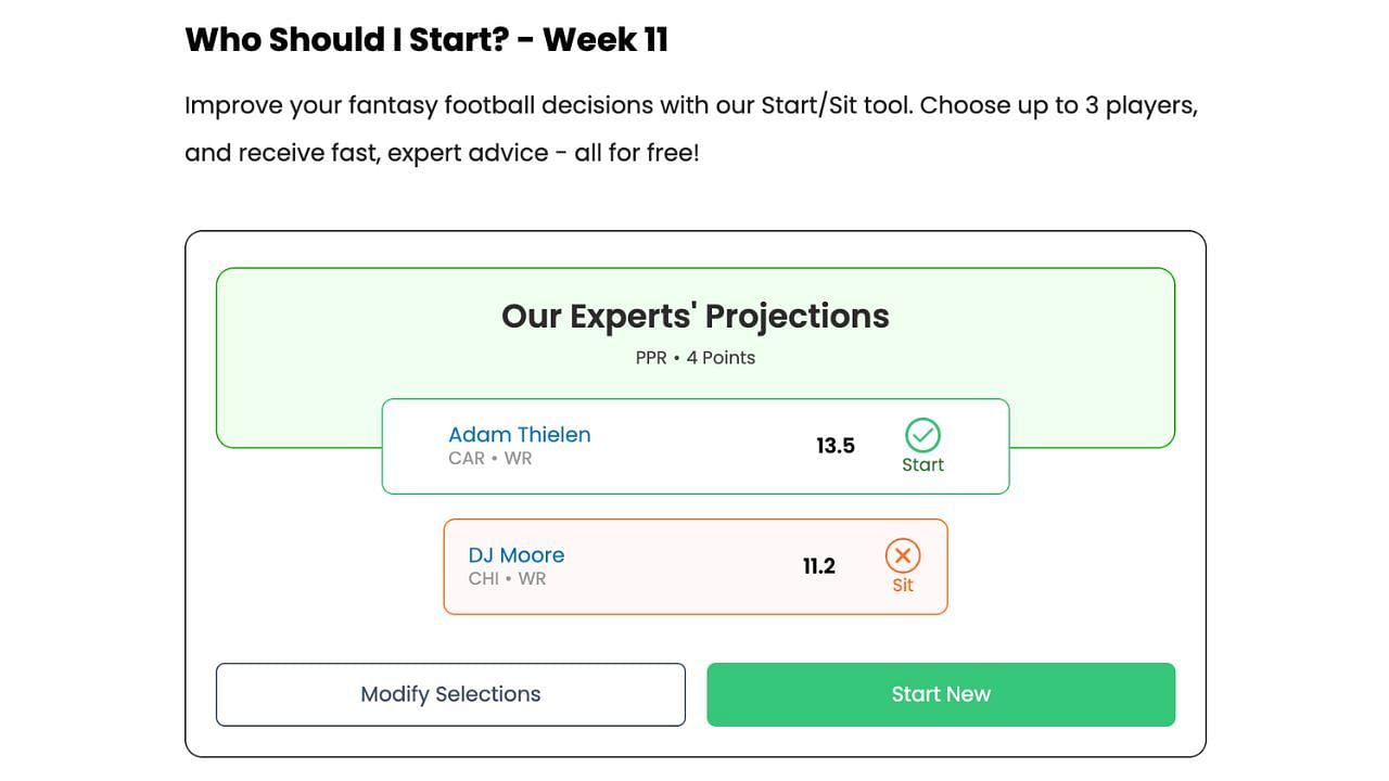 Start Adam Thielen over DJ Moore this week