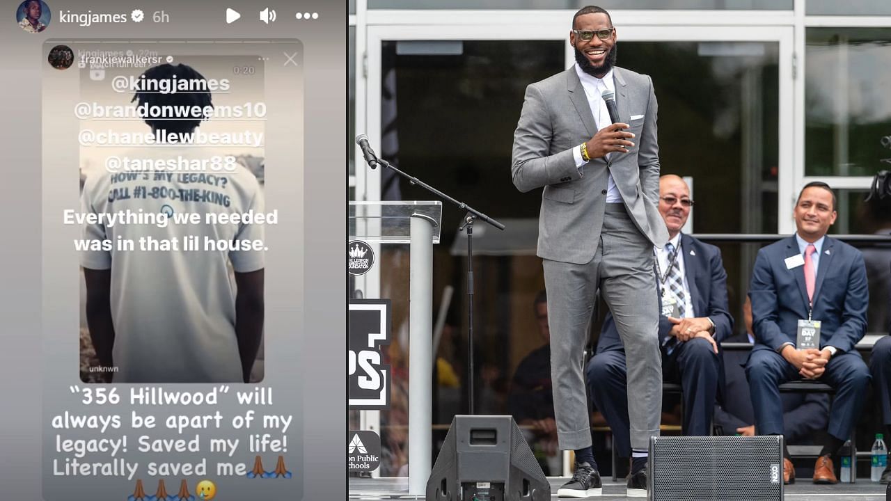 LeBron James credits and thanks Frank Walker and his family for &quot;literally&quot; saving him.