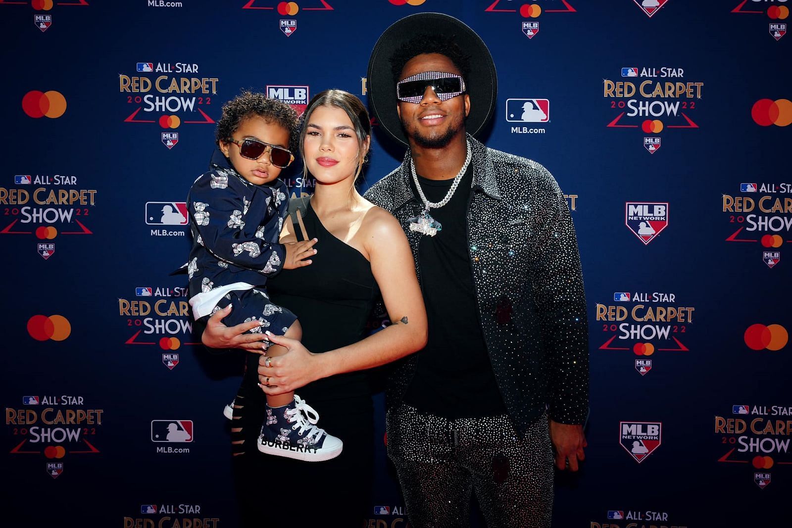 Ronald Acuna Jr. with his wife and son, Source:- Atlanta Braves (Facebook)