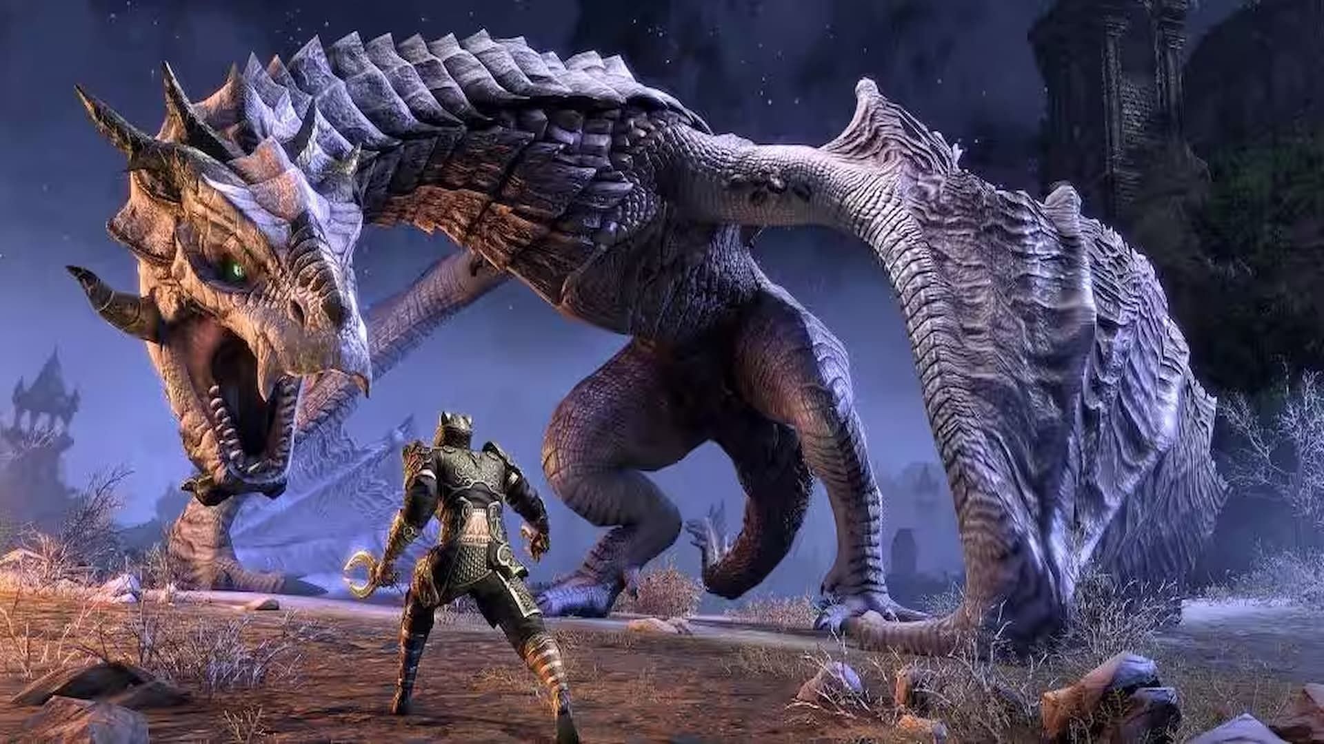 Players can battle the dragon bosses from the Sunspire trial in Endless Archive (Image via ZeniMax Online Studios)