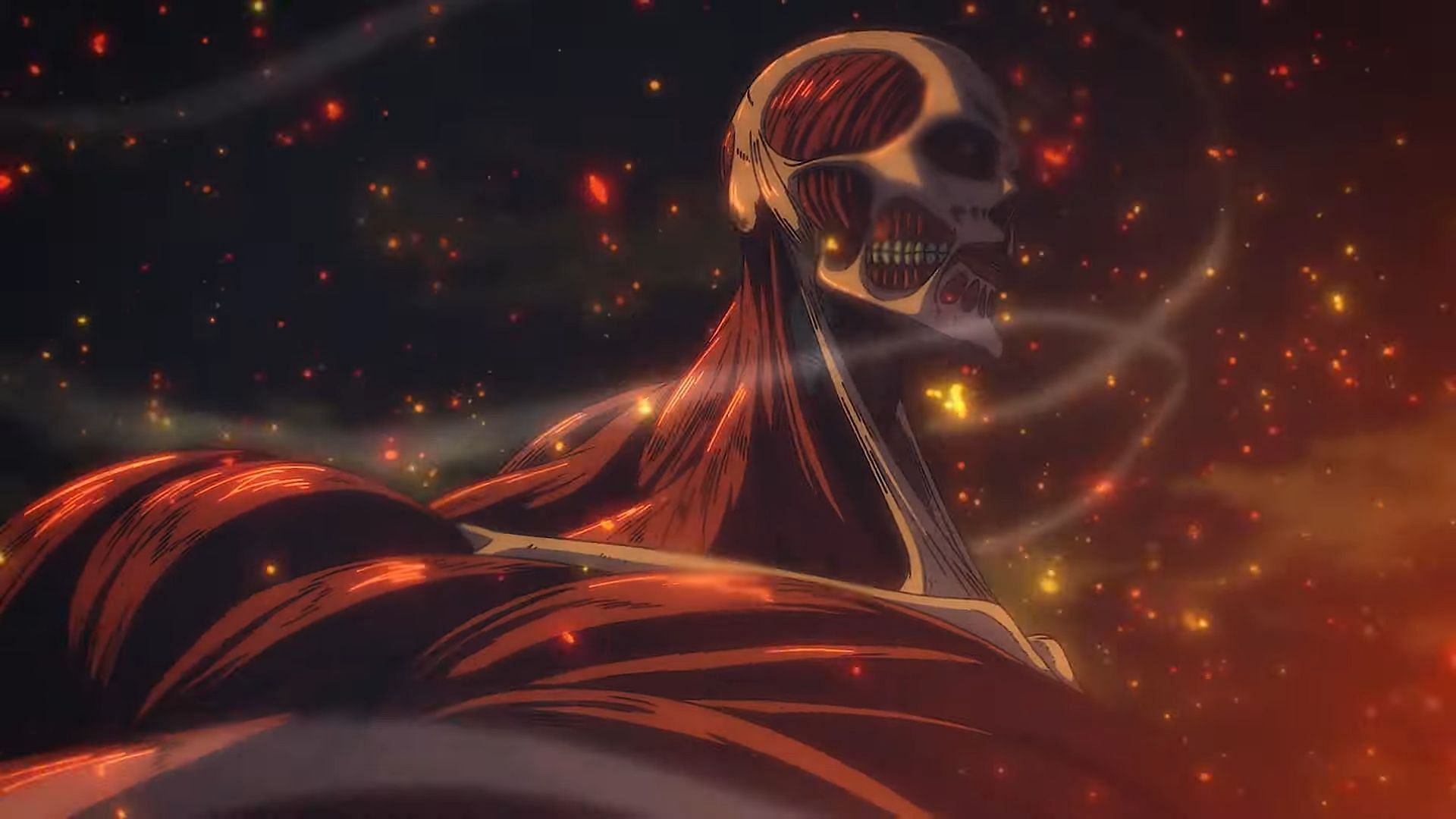 Colossal Titan as seen in Attack on Titan (Image via MAPPA)