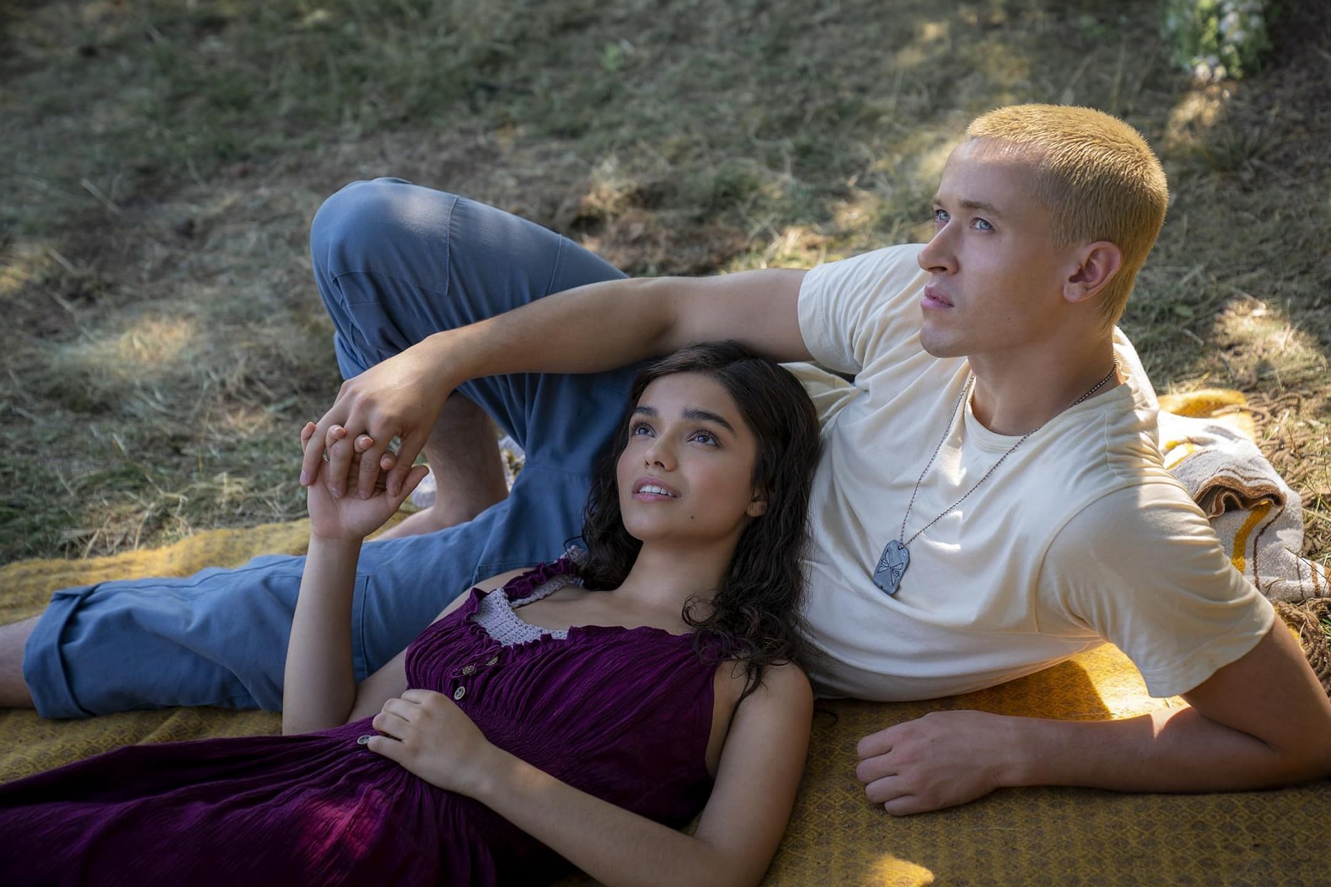 Rachel Zegler and Tom Blyth in The Hunger Games: The Ballad of Songbirds &amp; Snakes (2023) (Image via Lionsgate)