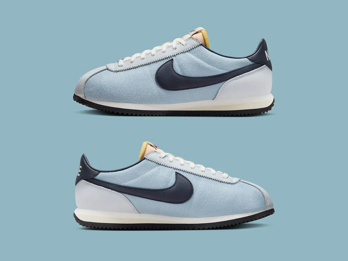 Nike Cortez &ldquo;Blue Denim Twill&rdquo; sneakers (Image via SBD)