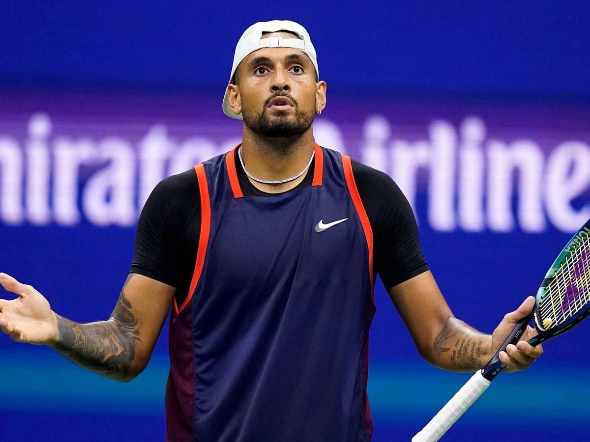 Nick Kyrgios celebrates at the 2022 US Open