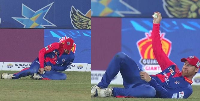 [Watch] Rusty Theron pulls off a never-seen-before catch in Legends League Cricket 2023