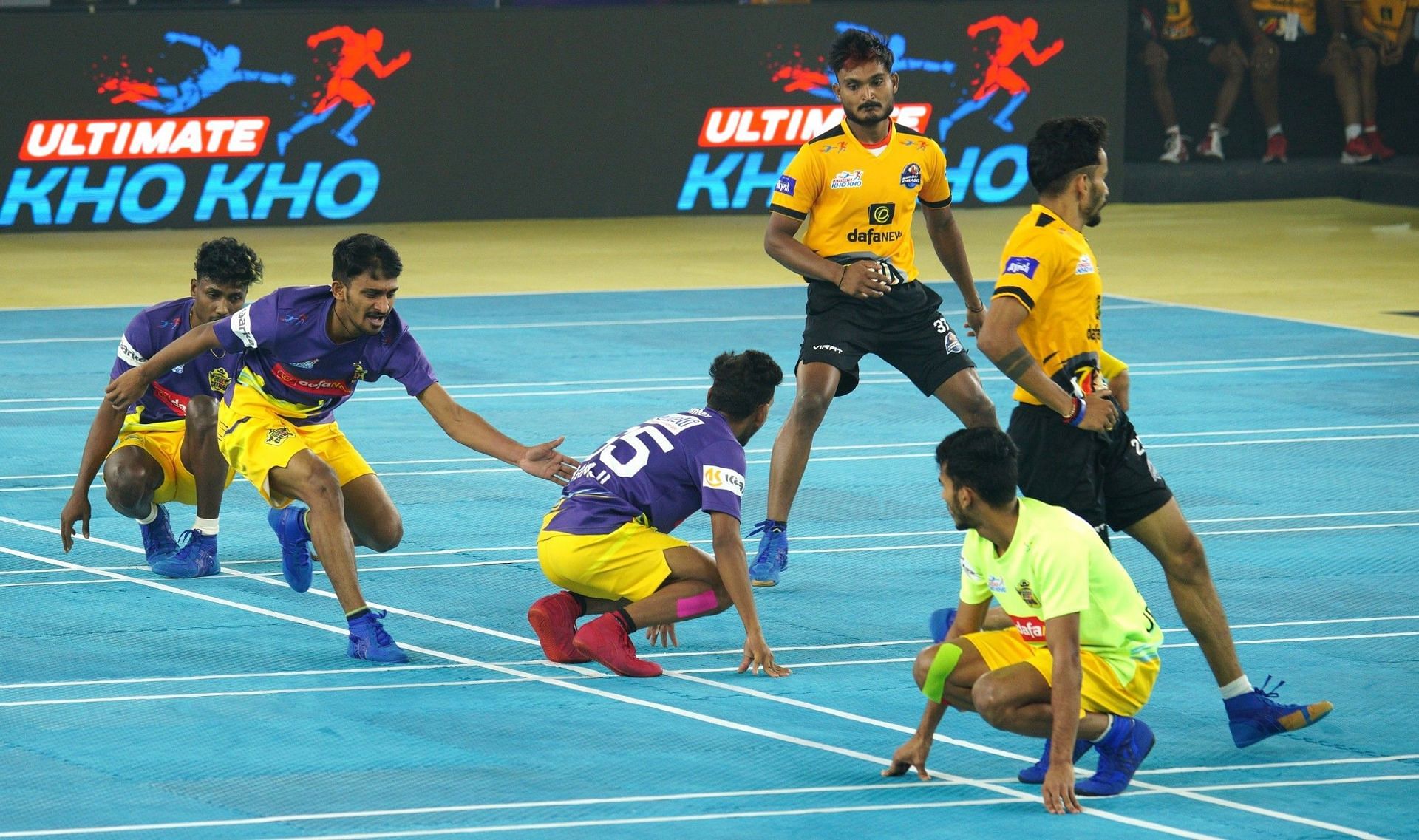 Players in action during an Ultimate Kho Kho Season