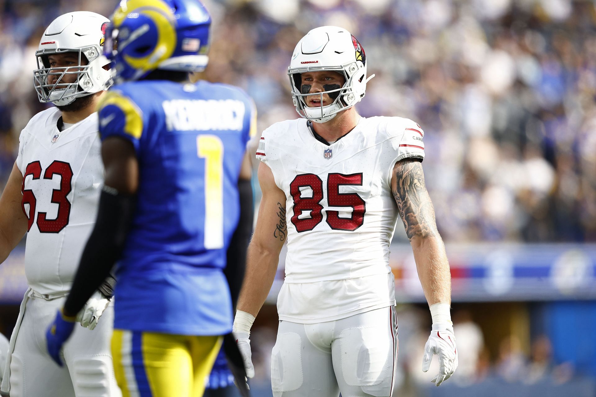 Trey McBride at Arizona Cardinals v Los Angeles Rams