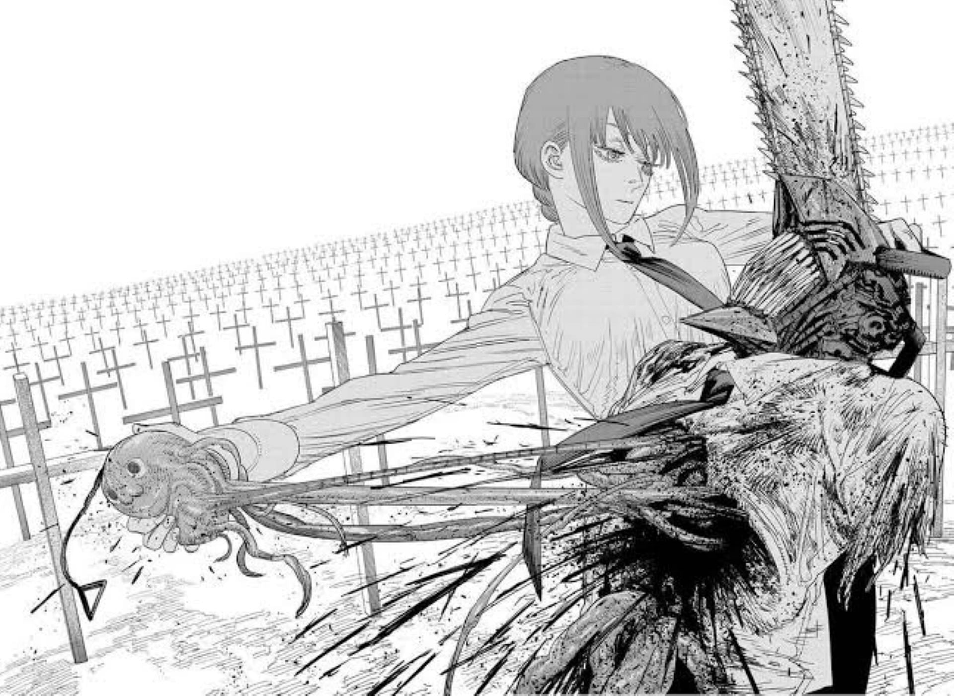 Makima&#039;s brutality in her final battle. (Image via Tatsuki Fujimoto)