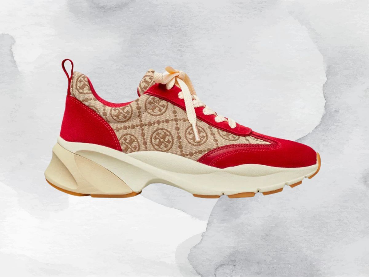 The Monogram Goodluck sneakers (Image via Tory Burch)