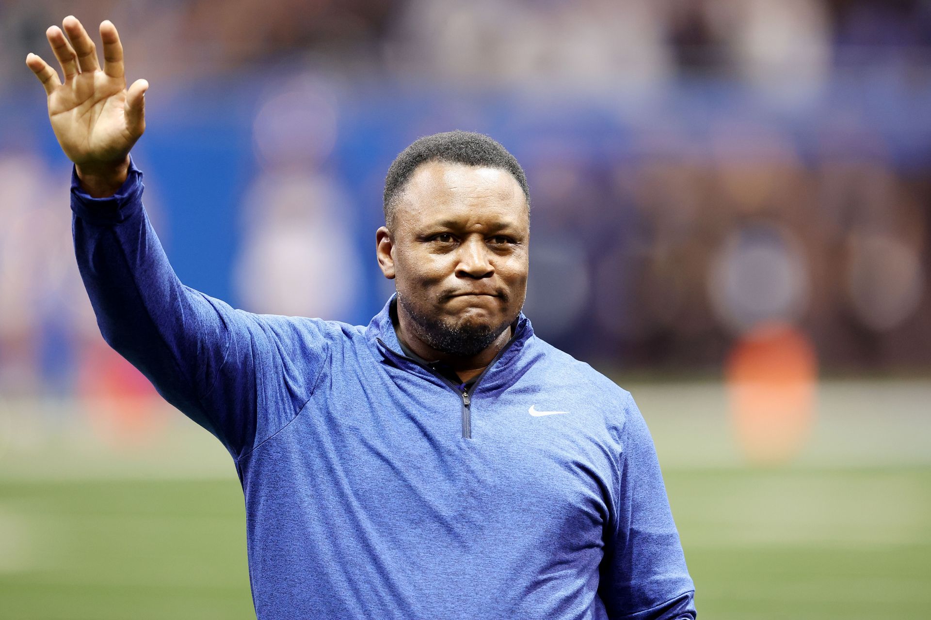 Barry Sanders at Seattle Seahawks v Detroit Lions