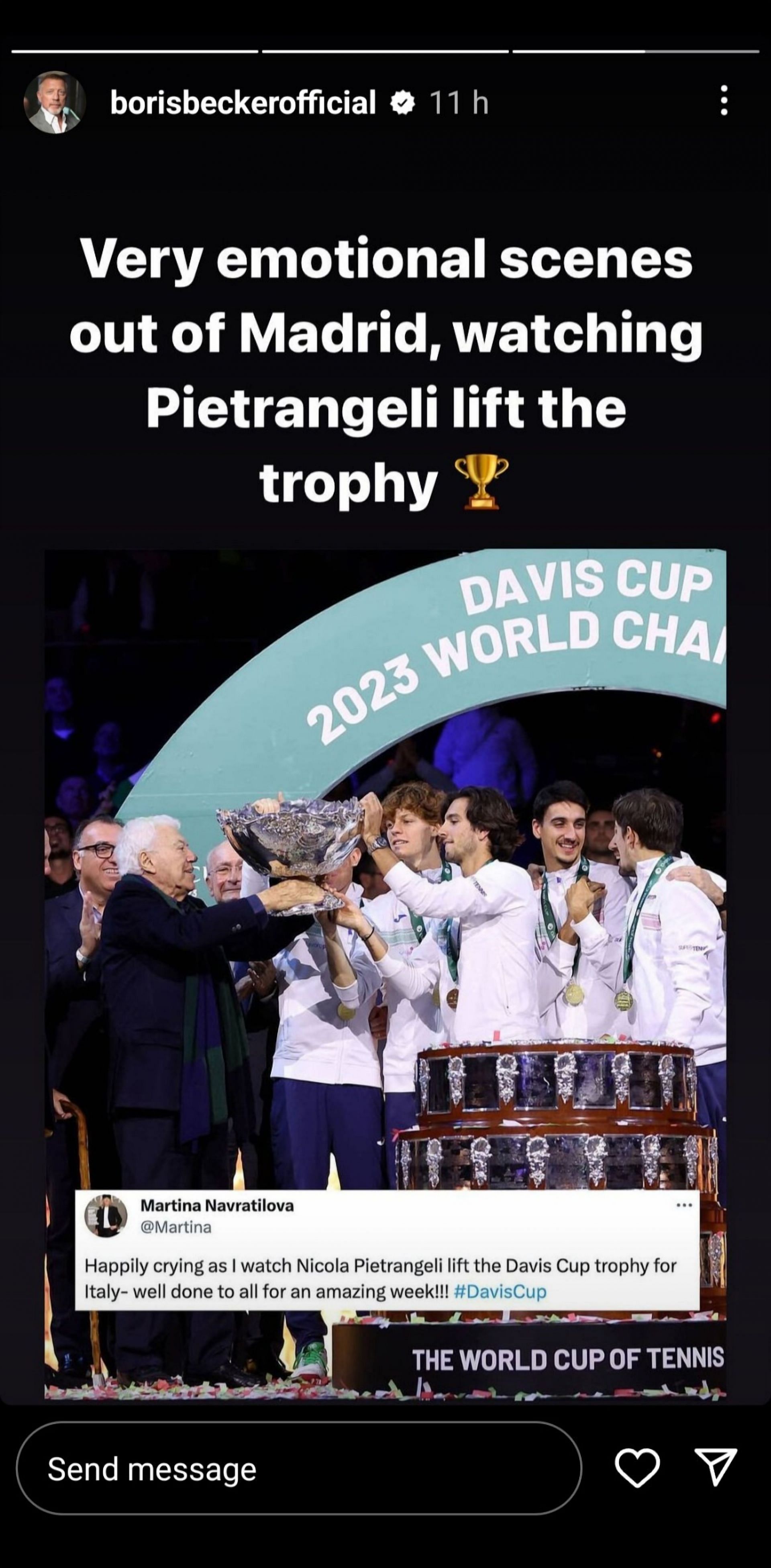 Boris Becker&#039;s Instagram story