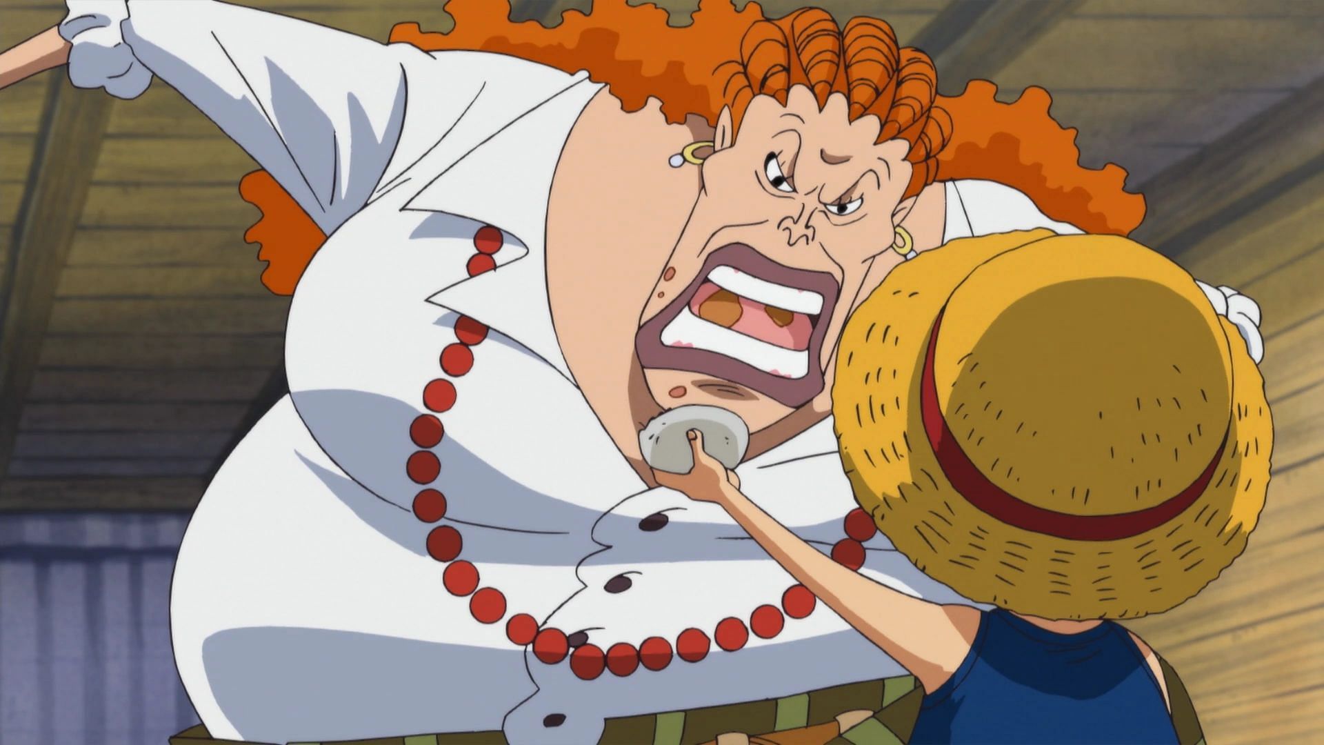 Curly Dadan might be brutish, but she&#039;s close to the only mother Luffy has. (Image via Toei Animation)