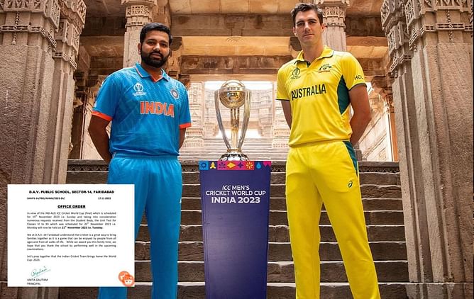 Faridabad school postpones Unit Test due to IND vs AUS 2023 ODI World Cup final
