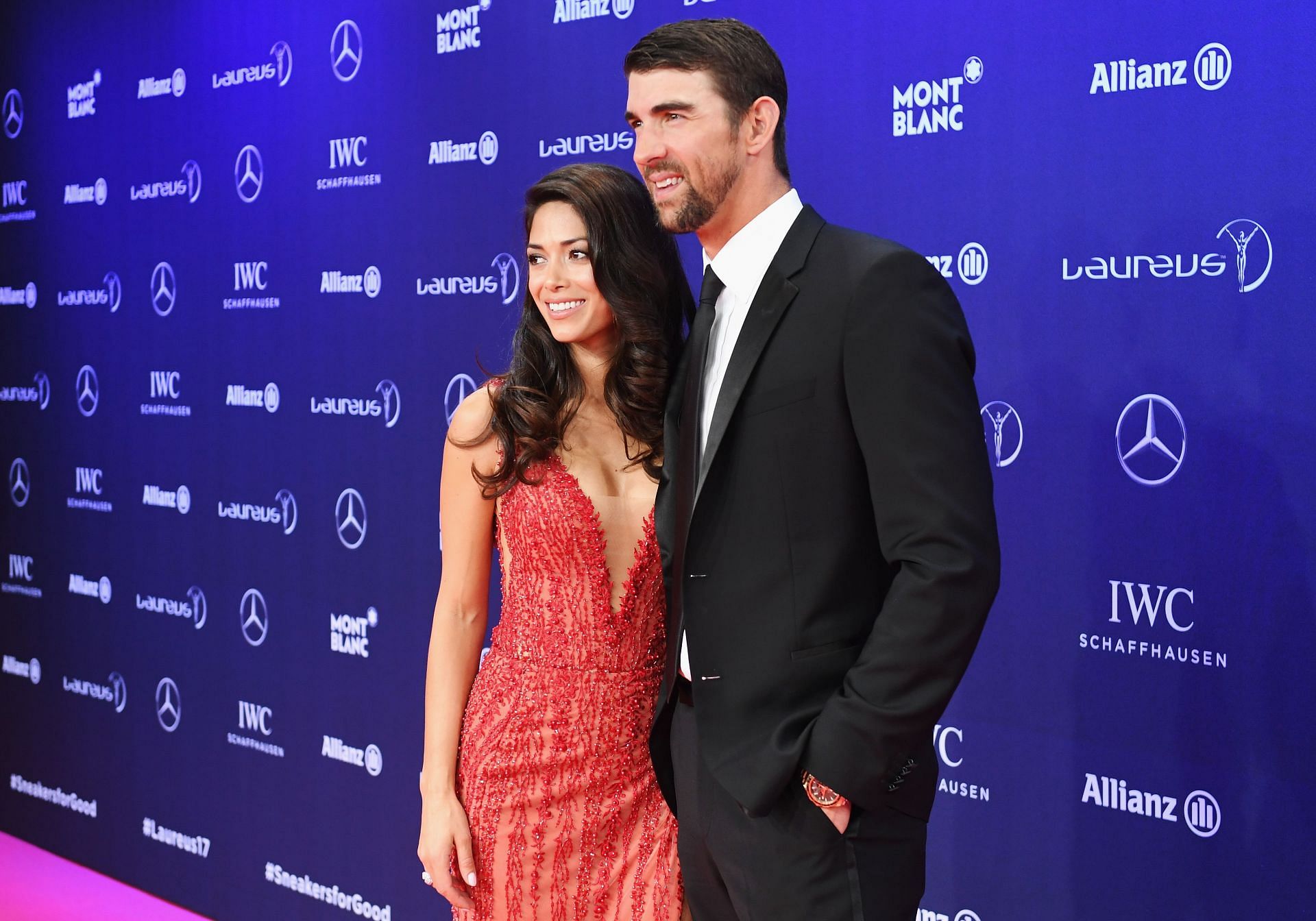 Mr. and Mrs. Phelps at Red Carpet - 2017 Laureus World Sports Awards - Monaco