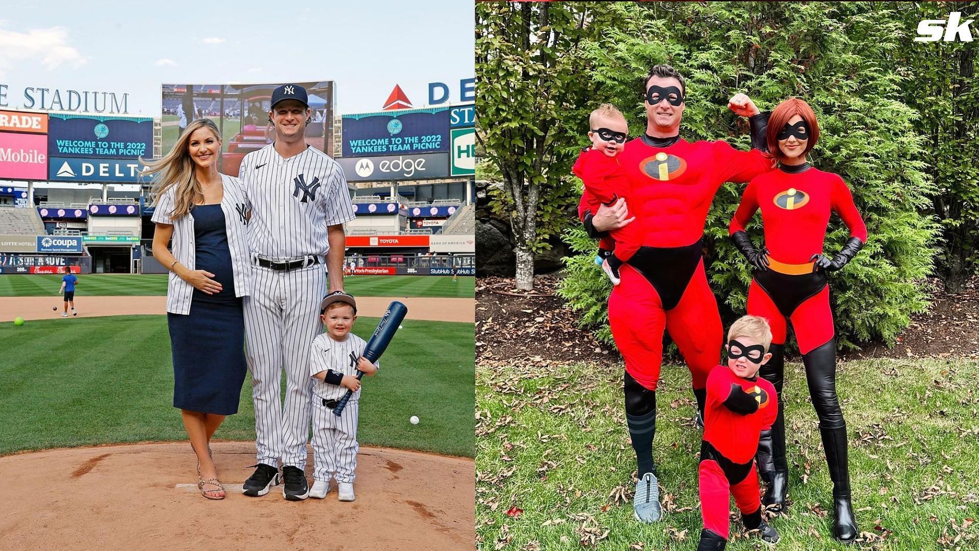 Gerrit Cole with his wife and children.