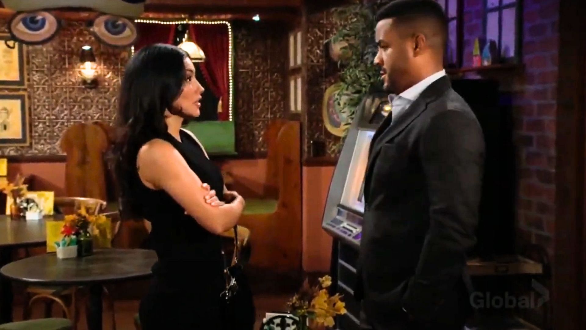 Audra and Nate in a scene from the show (Image via CBS and YouTube)