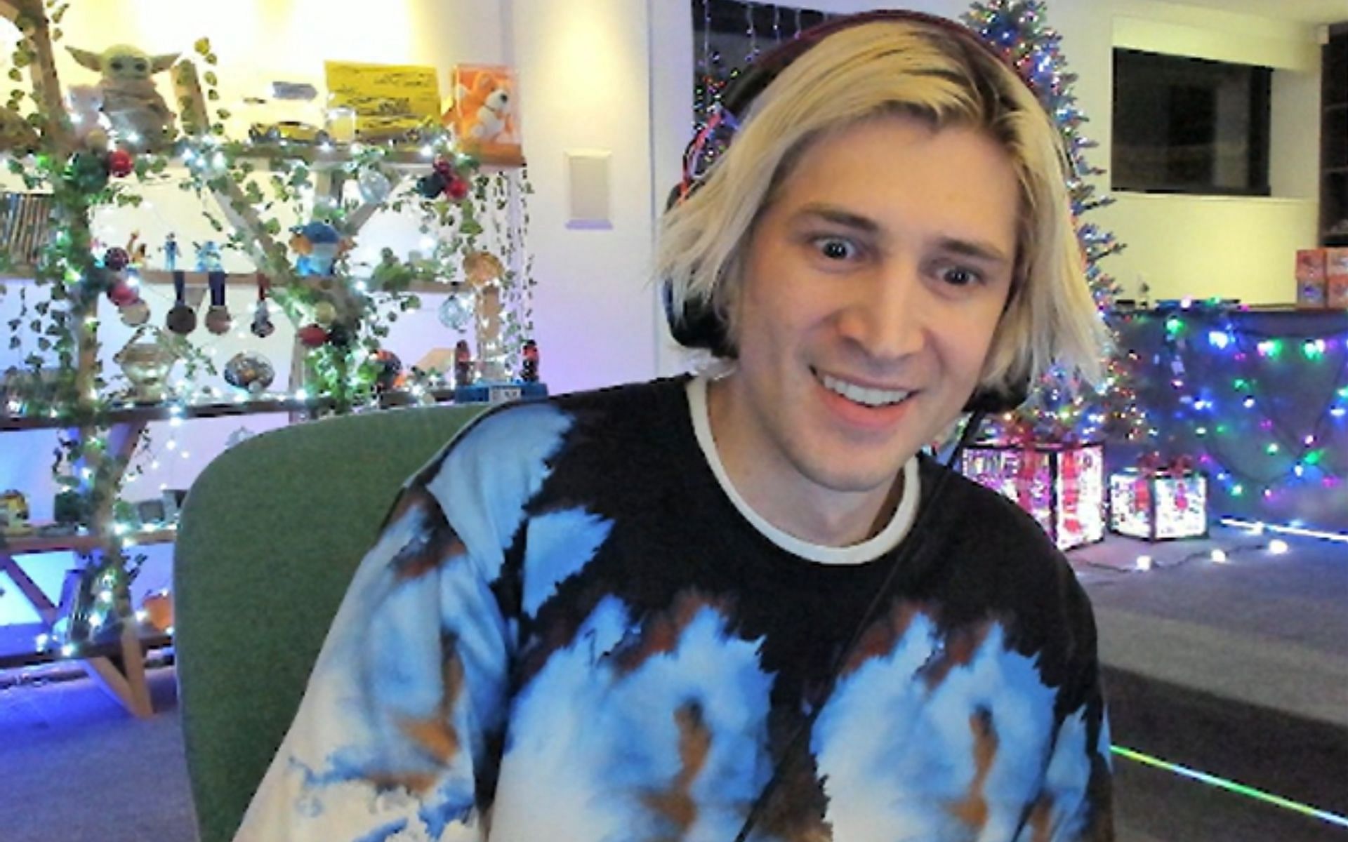 xQc reacts to Spotify Wrapped 2023 (Image via xQc/Twitch)