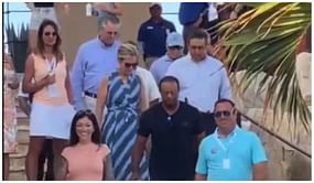 WATCH: Tiger Woods spotted testing his injured leg at Mexico