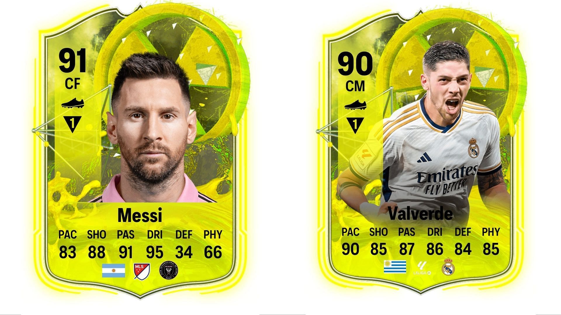 Two upcoming EA FC 24 promo cards have been leaked online (Images via X/ FUT Zone)