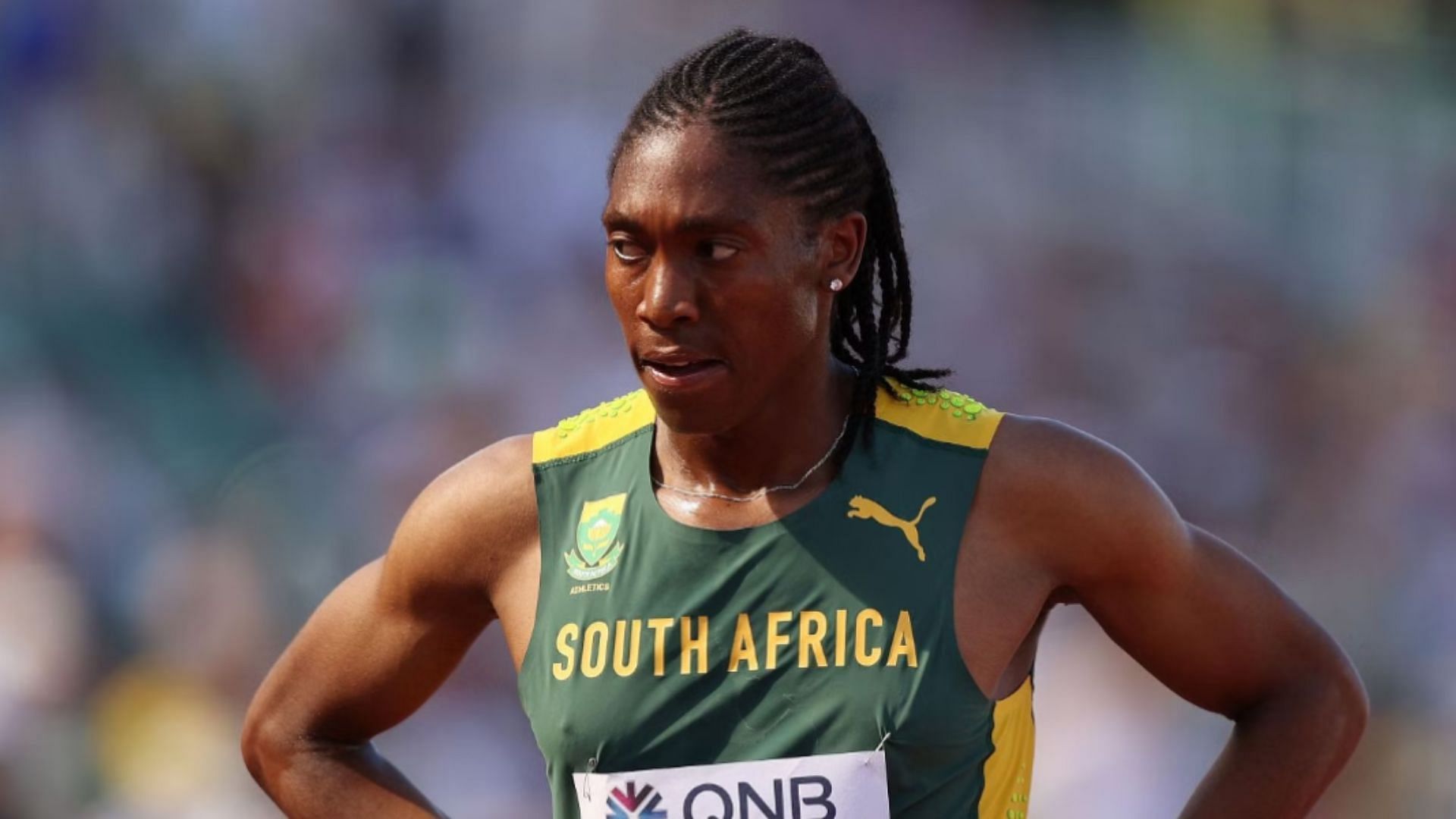 Caster Semenya competing at a championship