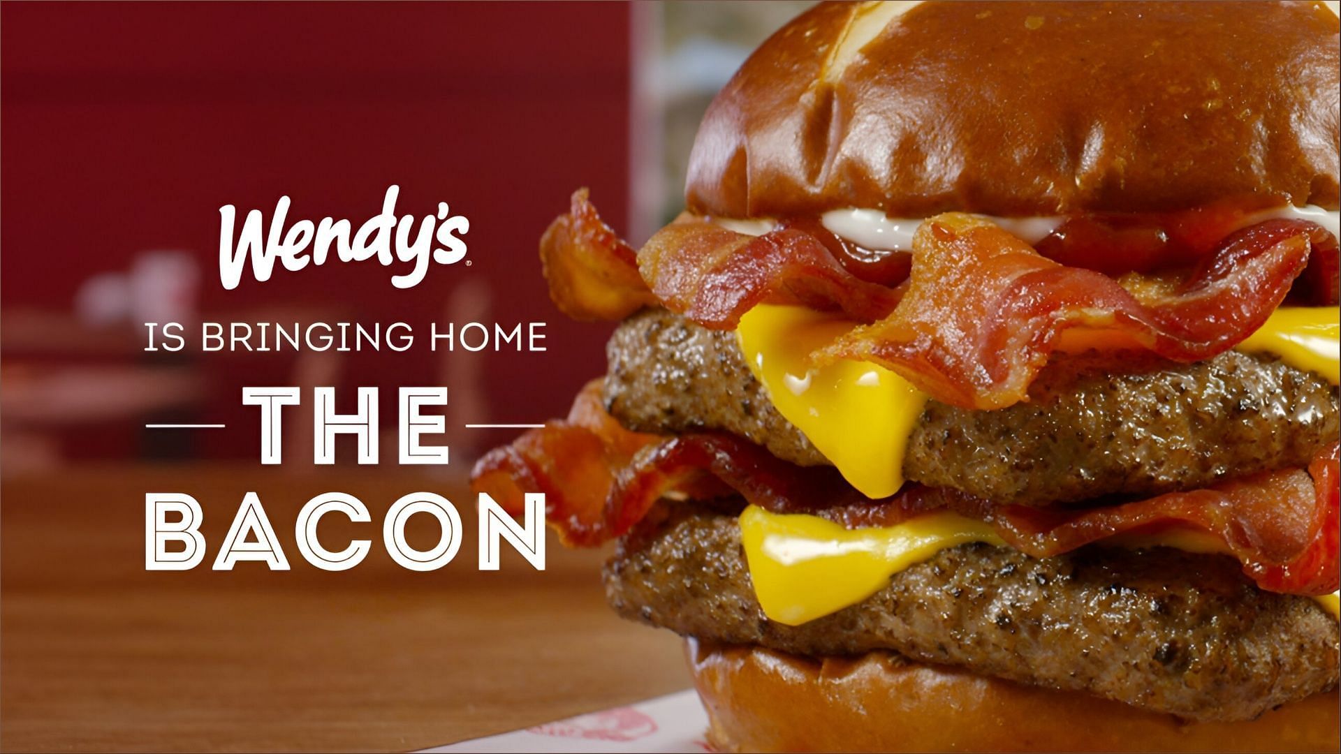 The new Pretzel Baconator is priced at over $10.79 (Image via Wendy&rsquo;s)
