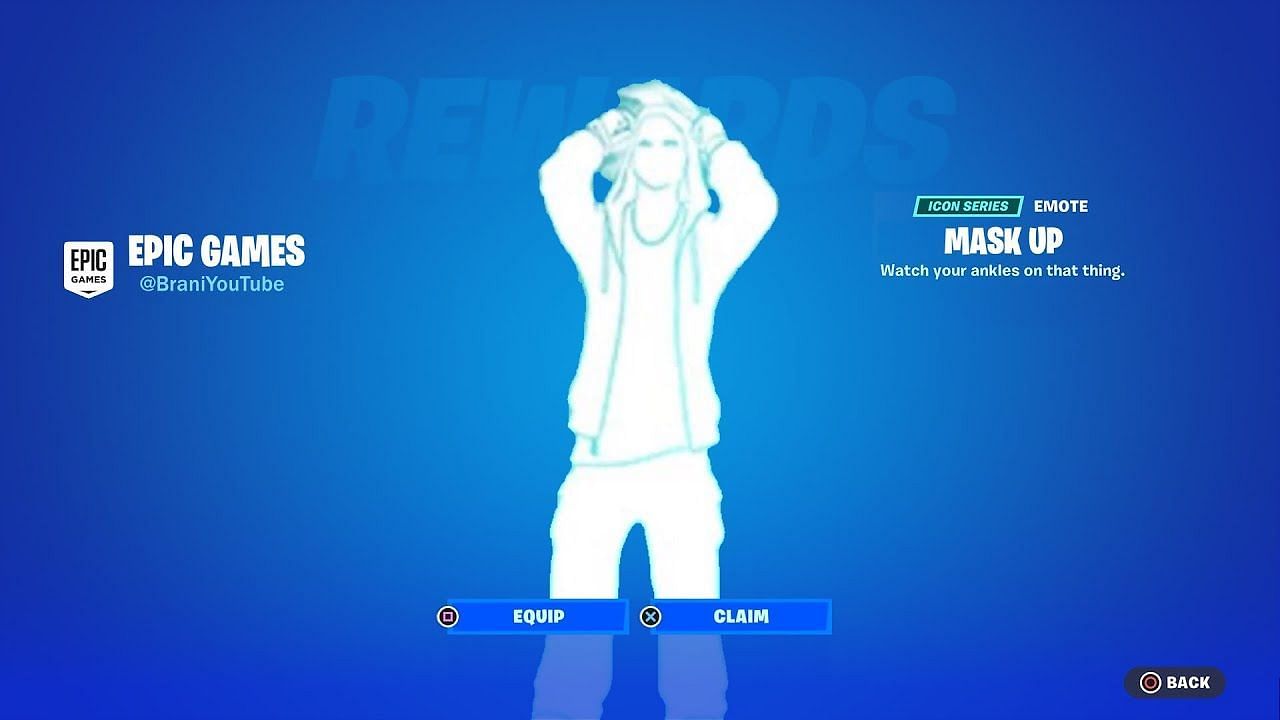 Eminem&#039;s Mask Up emote is set to be launched in the game as well (Image via YouTube/Brani)