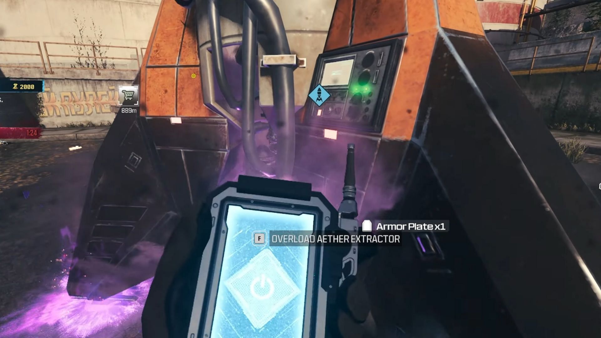 Disabling an Aether Extractor (Image via Activision and YouTube/TroubleChute Basics)