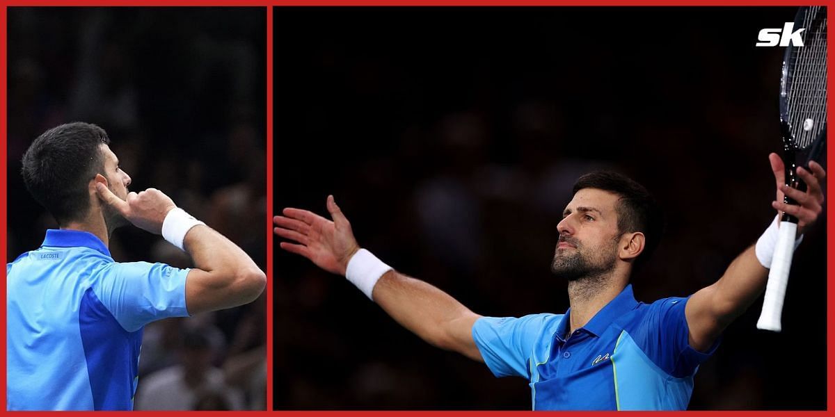 Novak Djokovic at the 2023 Paris Masters.