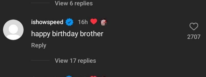 IShowSpeed&#039;s comment