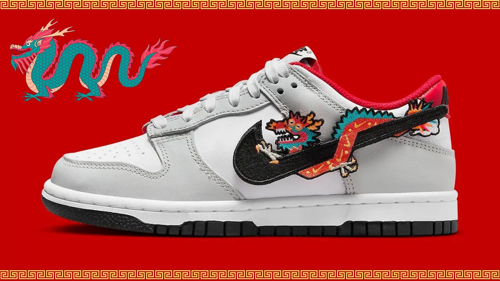 Nike Dunk Low Year of the Dragon shoes (Image via Nike)