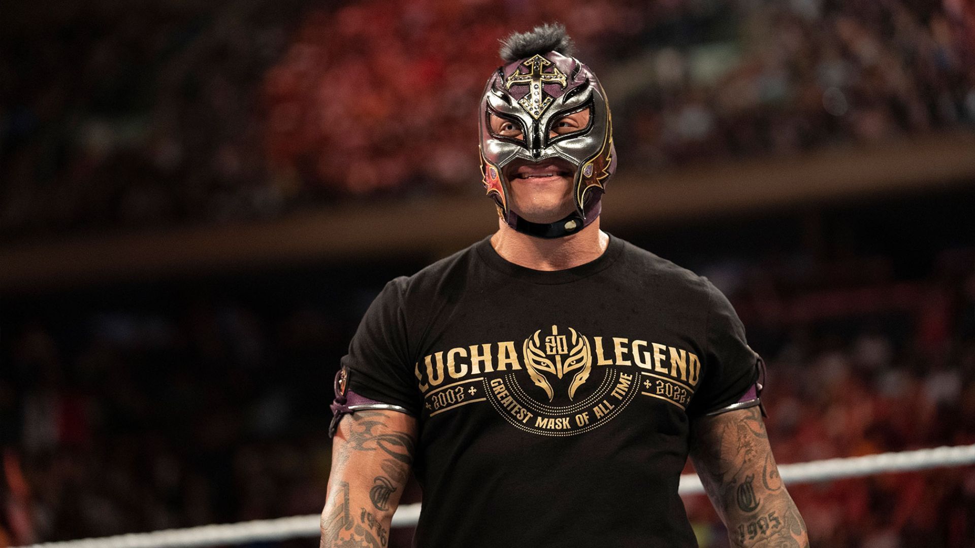 Rey Mysterio inside the ring. Image Credits: X