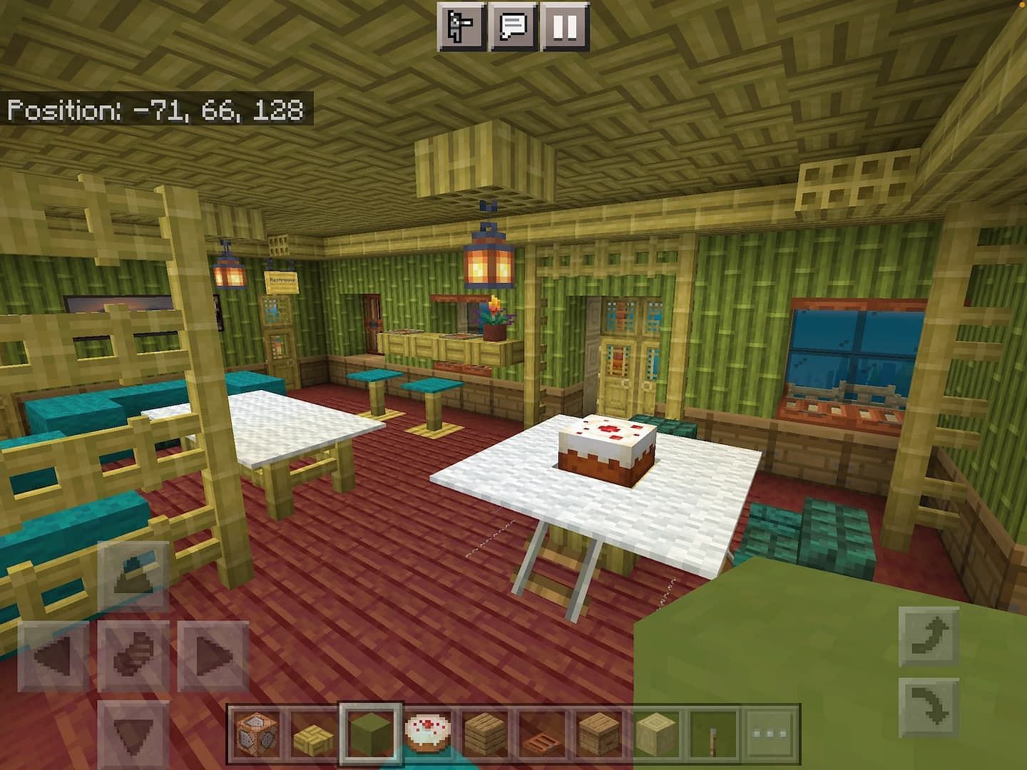 New bamboo blocks are great for building walls (Image via Mojang)