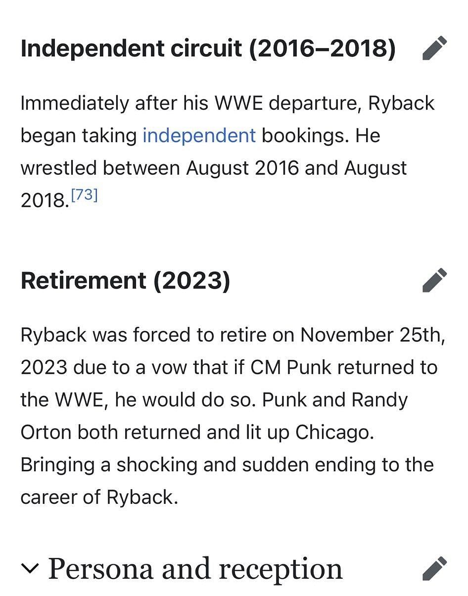 Ryback&#039;s Wikipedia page after CM Punk&#039;s return!