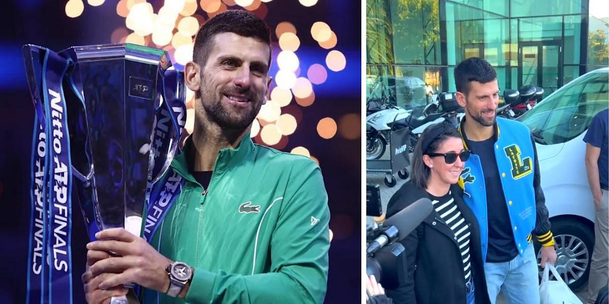 Novak Djokovic arrives for 2023 Davis Cup Finals